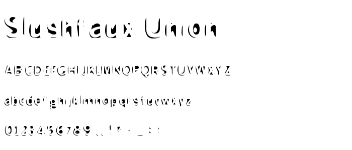 Slushfaux Union font